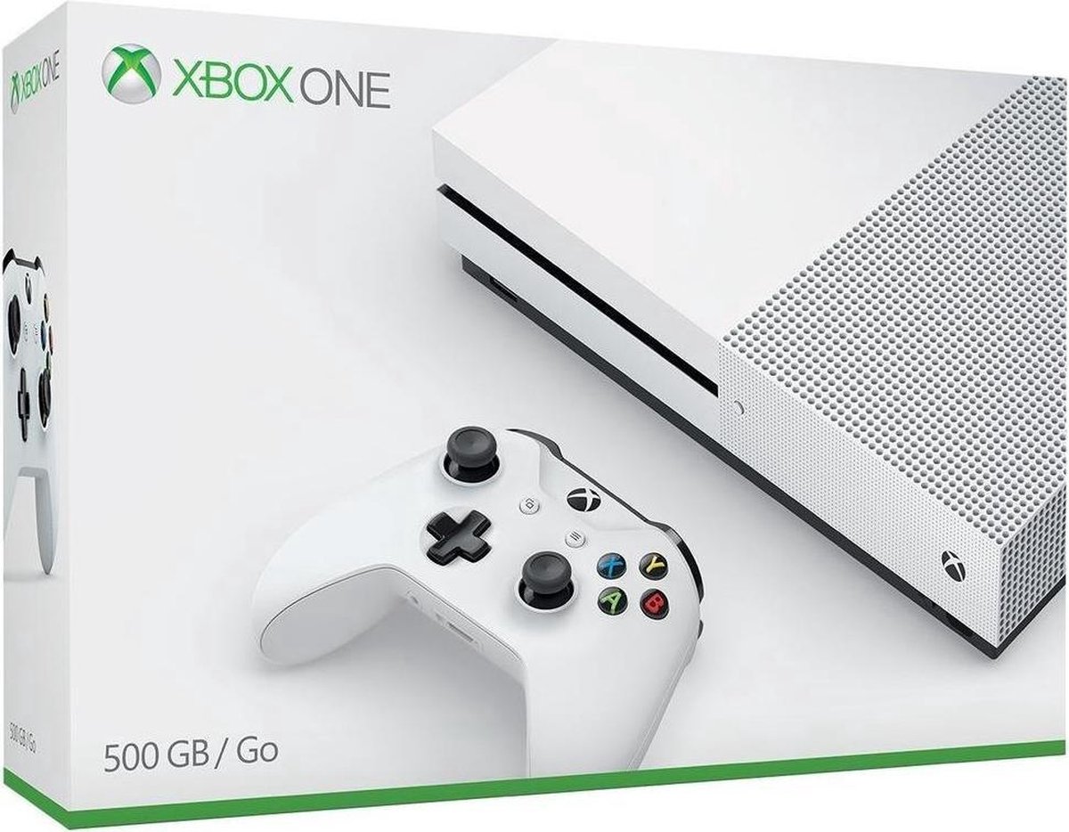 onpeilbaar Gestreept patroon Xbox One S console 500 GB + 1 controller wit | bol.com