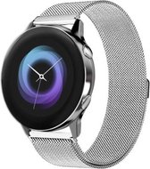 YONO Milanees Bandje 20mm - Luxe Milanese Horlogeband geschikt voor Samsung Galaxy Watch 5 / Pro / 4 / 3 / Active 2 - Garmin Approach / Forerunner / Venu 2 Plus / SQ / Vivomove - Polar Ignite / Unite – Huawei - Zilver