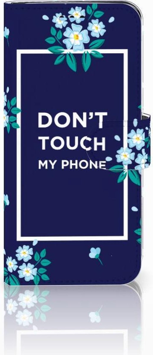 Samsung Galaxy S9 Portemonnee Hoesje Flowers Blue DTMP