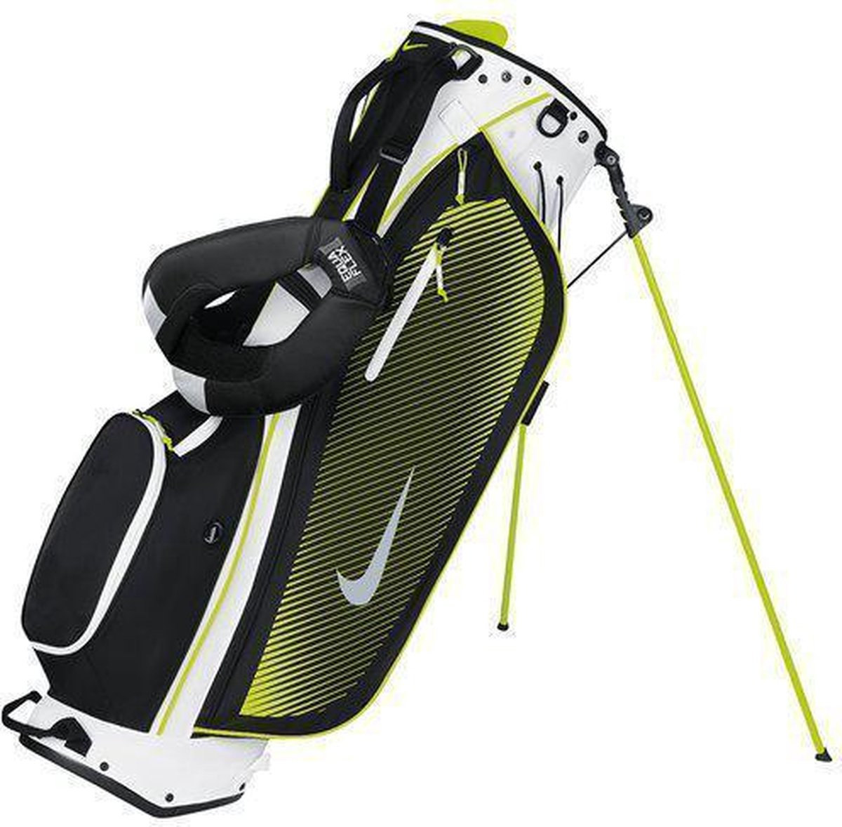 Nike sport lite carry bag/Golftas, kleur White/Silver/Venom Green/Black |  bol.com