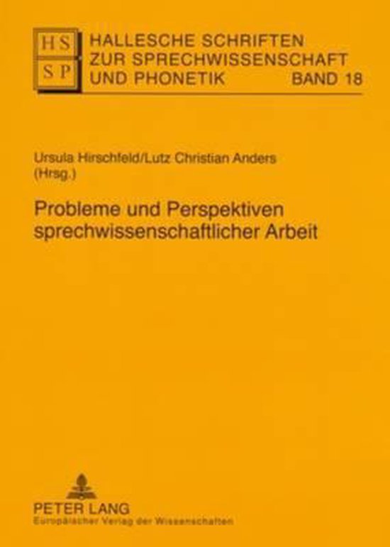 Probleme und Perspektiven sprechwissenschaftlicher Arbeit - cover