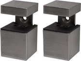 Duraline plankdrager clip cube mini geborsteld nikkel