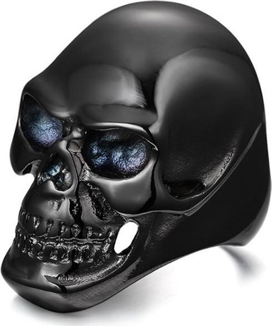 Stalen herenring Skull