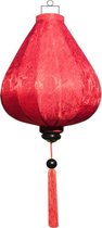 Rode zijden lampion lamp druppel - DR-RD-45-S
