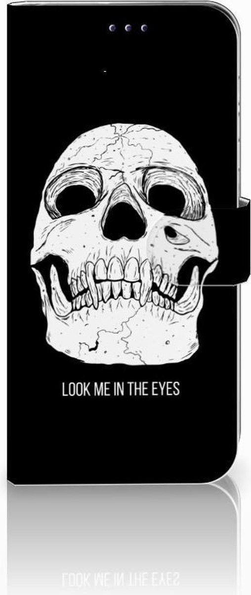Book Case voor Telefoonhoesje met Naam Samsung Galaxy A50 Skull Eyes