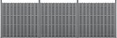 Bol.com WPC Schuttingpaneel 11 planken met palen 185x562 cm grijs aanbieding