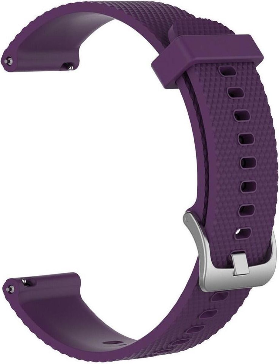 KELERINO. Siliconen bandje geschikt voor Garmin Vivoactive 3 - Paars - Large