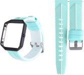 Merkloos Siliconen bandje - Samsung Gear S3 - Cyaan