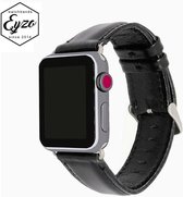 Apple Watch Leren Bandje - 38 / 40 mm bandje voor de iWatch 1, 2, 3, 4, 5, 6 & SE - Zwart