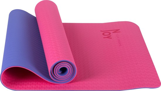 Tapis yoga antidérapant épais écologique TPE violet rose + sac