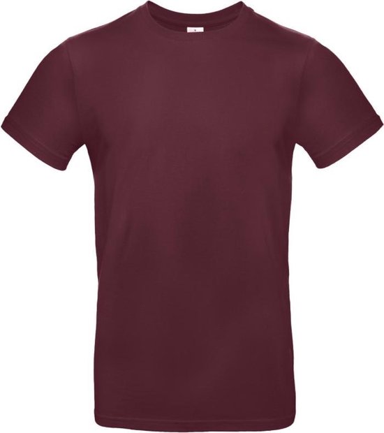 B&C Basic T-shirt E190 - Burgundy - Maat S