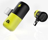Lightning compatible splitter 2 in 1 audio adapter opladen & audio voor iPhone Xs X 8 8 plus 7 7 plus Xr XS MAX - geel / zwart