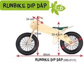 DipDap Houten Loopfiets de Luxe Blue-Green