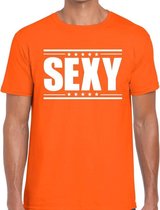 Sexy t-shirt oranje heren S