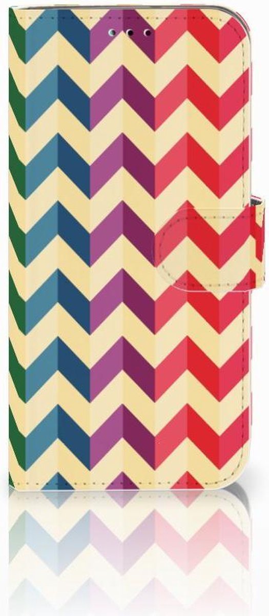 Samsung Galaxy A40 Telefoon Hoesje Zigzag Multi Color