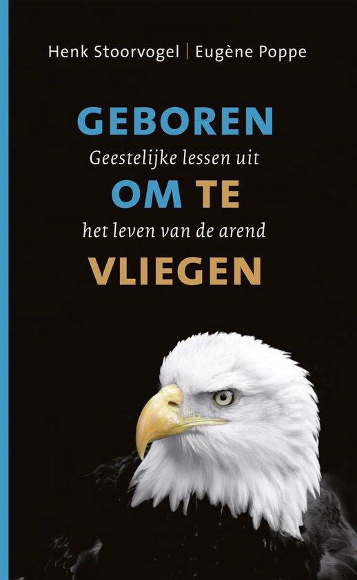 Boek "Geboren om te vliegen" met een adelaar op de voorkant.