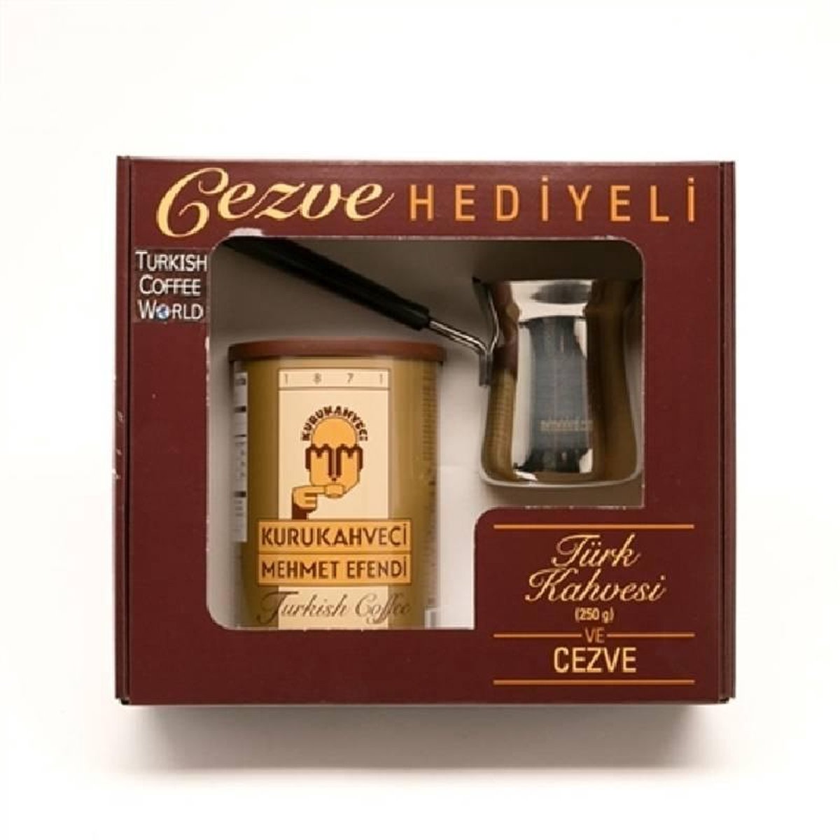 250 g Kurukahveci Mehmet Efendi Turkse Koffie + Cadeaupakket met Cezve