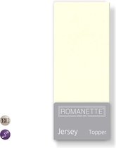 Topper Hoeslaken Romanette Jersey Ivoor 160/180 x 200/210/220 cm