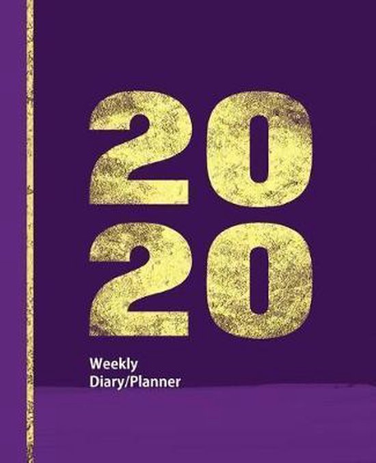 Planners One Year 2020- Purple & Gold Leaf Effect Design - cover
