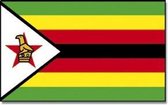 Vlag Zimbabwe 90 x 150 cm feestartikelen - Zimbabwe/Zimbabwaanse landen thema supporter/fan decoratie artikelen