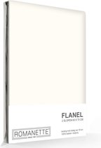 Romanette flanellen kussenslopen (set van 2) - Ivoor - 60x70 cm