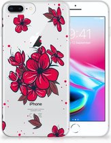 iPhone 7 Plus | 8 Plus TPU Siliconen Hoesje Design Blossom Red