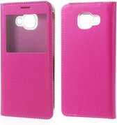 Samsung Galaxy A3 (2016) hot pink roze view cover agenda hoesje