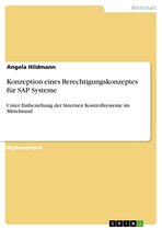 Konzeption eines Berechtigungskonzeptes für SAP Systeme