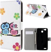 2 uil book case hoesje wallet Huawei P9