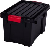 IRIS Powerbox opbergbox - 21 l - Kunststof - Zwart/rood