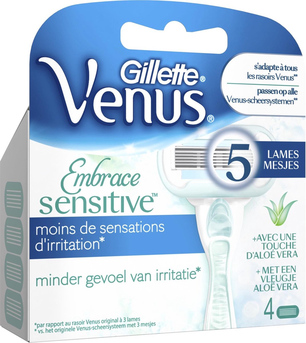 Venus Embrace Sensitive 4 stuks scheermesjes RF