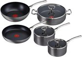 Set kookpotten en pannen Tefal Reserve Hard Anodised 8 stuks