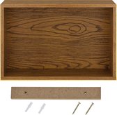 [en.casa]® Wandplank - Wandkast - 45x30x15cm - Walnoot look