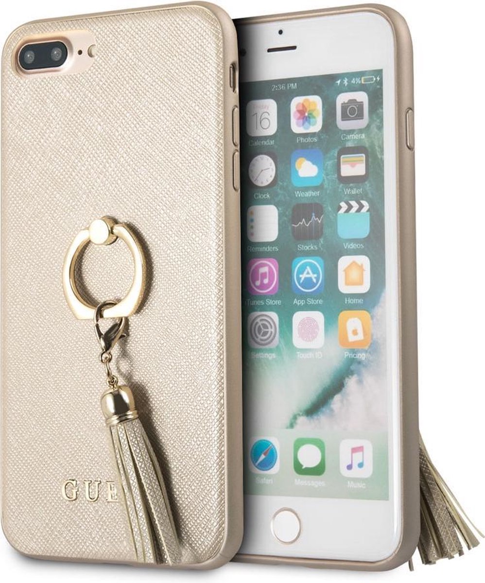 iPhone 8 Plus/7 Plus/6s Plus/6 Plus hoesje - Guess - Goud - Kunstleer