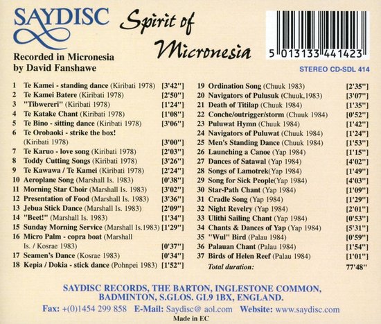 World Music - Spirit Of Micronesia