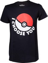 Pokémon - I Choose You Mannen T-shirt - Zwart - XL