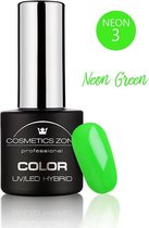 Cosmetics Zone UV/LED Hybrid Gel Nagellak 7ml. Neon Green N3