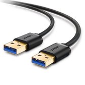 UGREEN 10369 - USB-A naar USB-A SuperSpeed Data Kabel - USB 3.0 - 5Gbps - 0.5m - Zwart