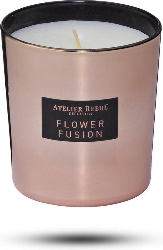 Flower Fusion Geurkaars Atelier Rebul (210g) - 45 Branduren - Bloemige Geur - Sojawas