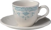 Bitossi Home Rose Espresso Kop en schotel - Turquoise - 6 delig - Keramiek - 90 ml