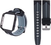 Merkloos Siliconen bandje - Samsung Gear S3 - Zwart/Grijs