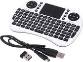 Lipa Mini draadloos toetsenbord Wit Met airmouse - Mini toetsenbord draadloos - Draadloos toetsenbord met muis - Draadloze muis - Usb oplaadbaar