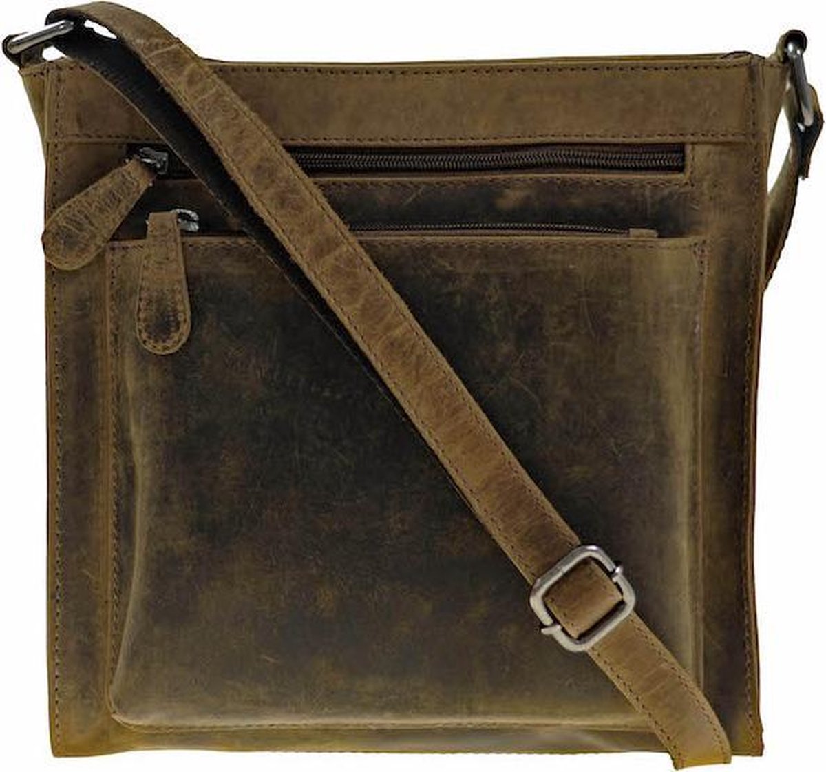 Leather Design Schoudertas Dames Bruin - Echt Leer