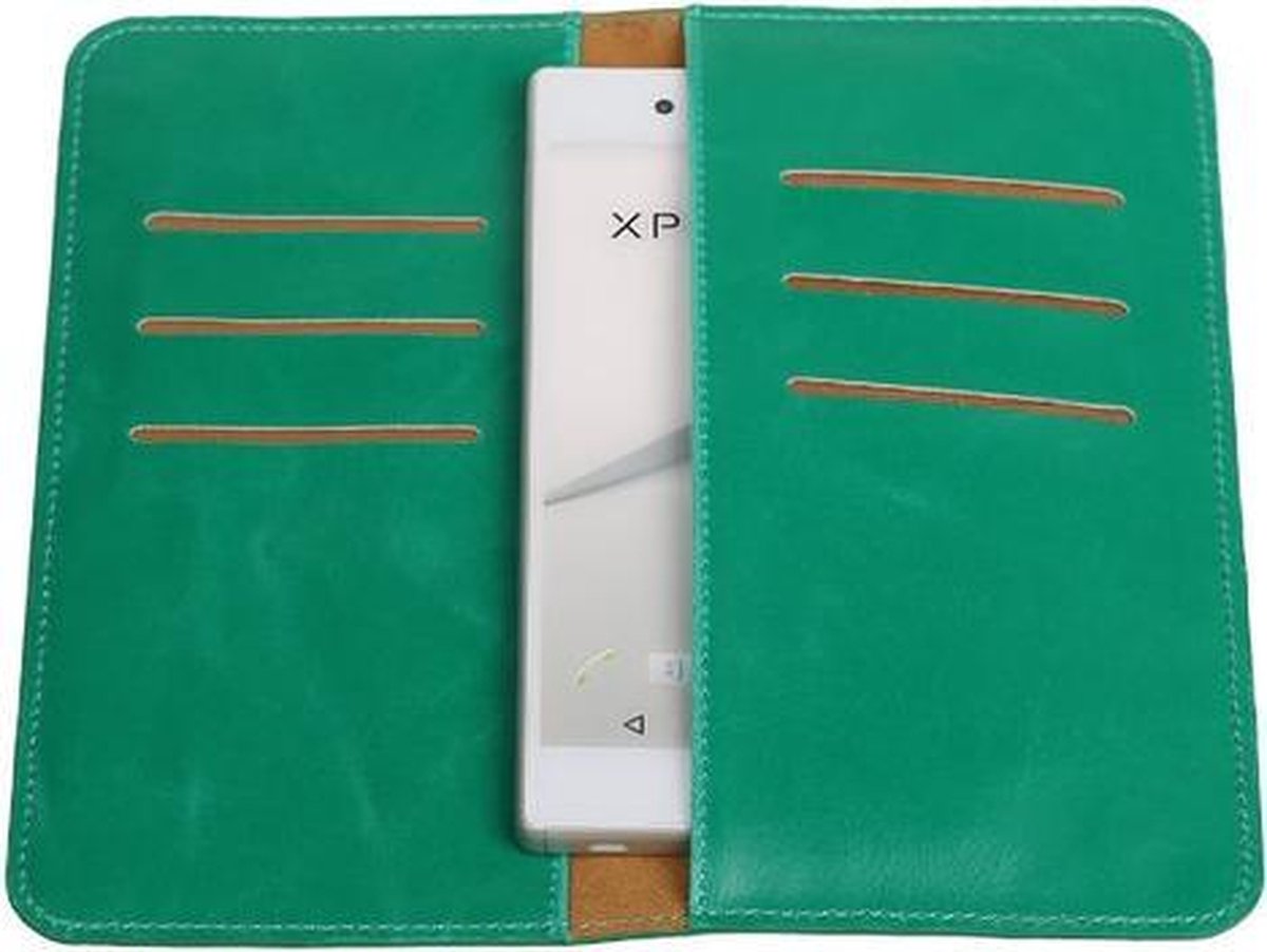Groen Pull-up Large Pu portemonnee wallet voor Sony