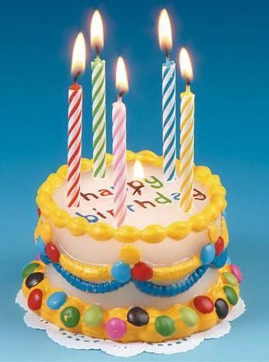 Kaars verjaardags taart | bol.com