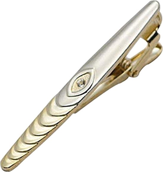 Fako Bijoux® - Dasspeld - Stropdas Clip - Tie Clip - Deluxe - Model Dimitri - 56mm - Goudkleurig