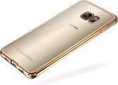 Xssive Transparant Hoesje voor Samsung Galaxy S7 Edge - TPU - Gouden Rand
