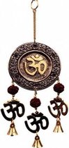 Bellen decoratie met Rudraksha en OHM symbolen - 25x9 cm - M
