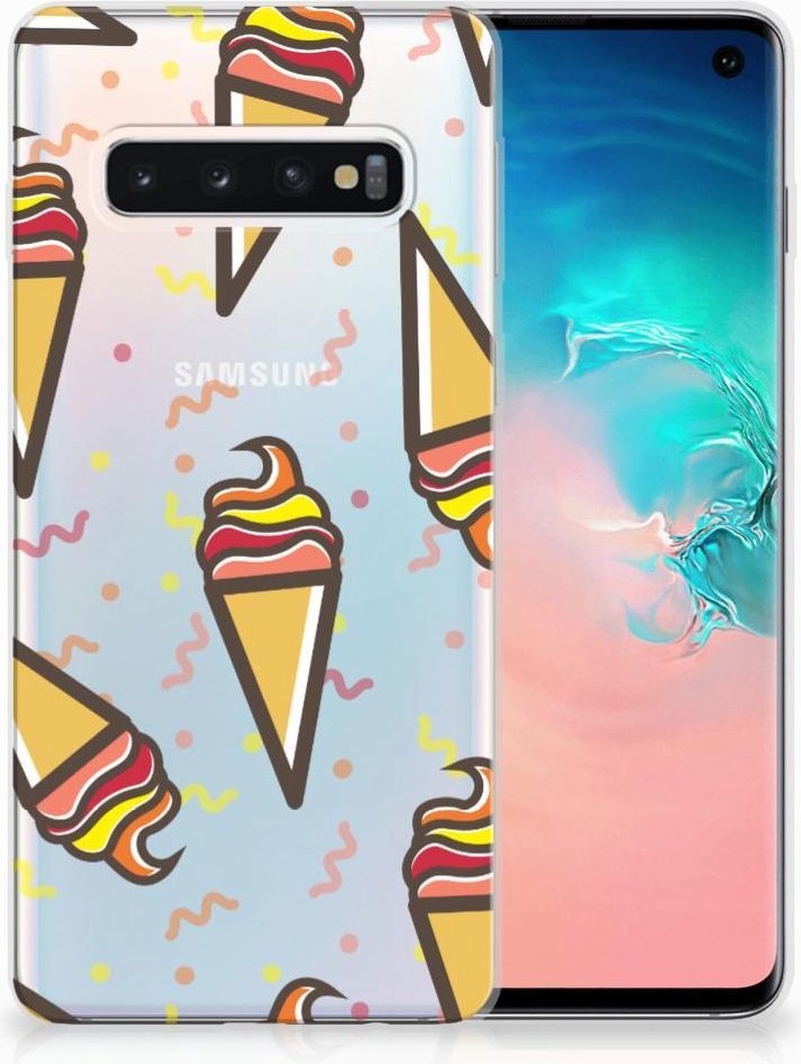 Back Cover voor Samsung Galaxy S10 Siliconen Case Icecream