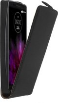 Zwart premium leder flipcase voor de LG G Flex 2